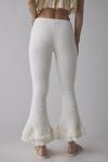 Zemeta Forgive Knit Frill Semi-Sheer Knit Flare Pant