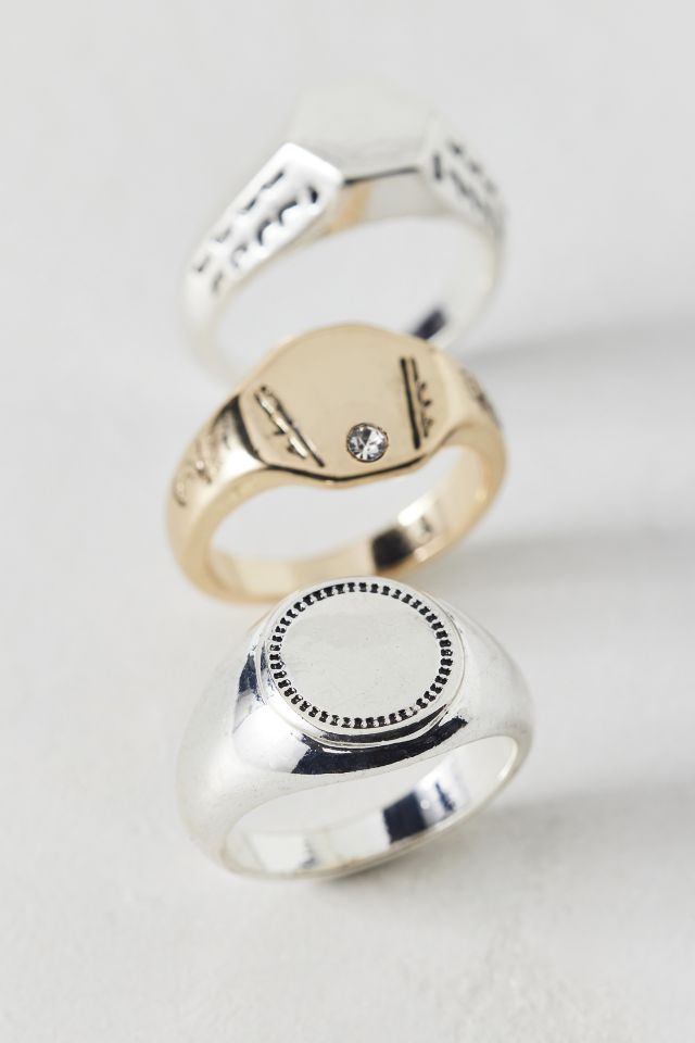 Ensemble de Bague Signet en Acier Inoxydable Athens #1
