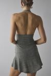 Motel Yelena Asymmetrical Drop Waist Halter Mini Dress
