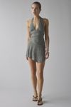 Motel Yelena Asymmetrical Drop Waist Halter Mini Dress