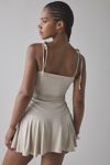Motel Makani Ruched Drop Waist Mini Dress