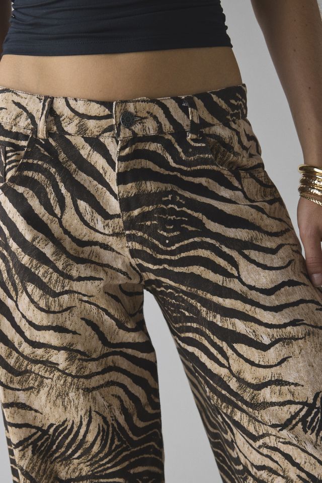 Motel Roomy Tiger Print Low-Rise Baggy Jean #4