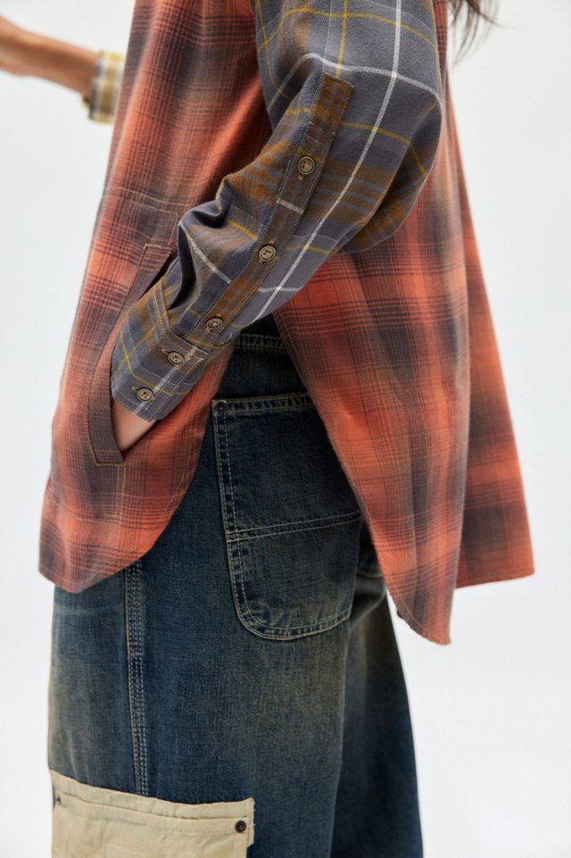 BDG Rick Spliced Boyfriend Flannel Shirt | Urban Outfitters