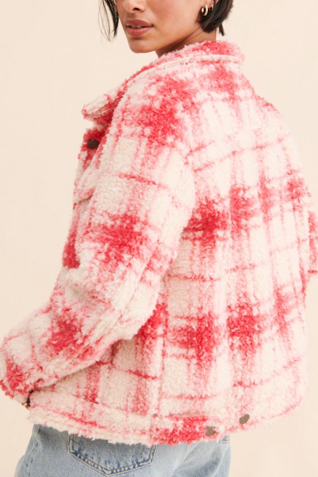 Glamorous Plaid Fuzzy Shirt Jacket #1