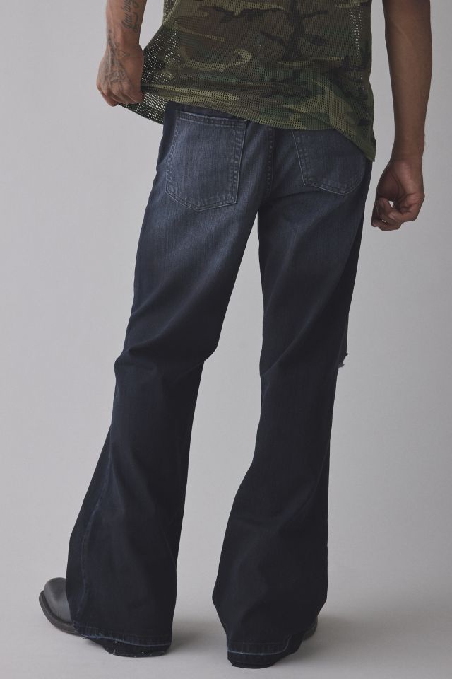 BDG Slacker Destructed Relaxed Flare Jean #1