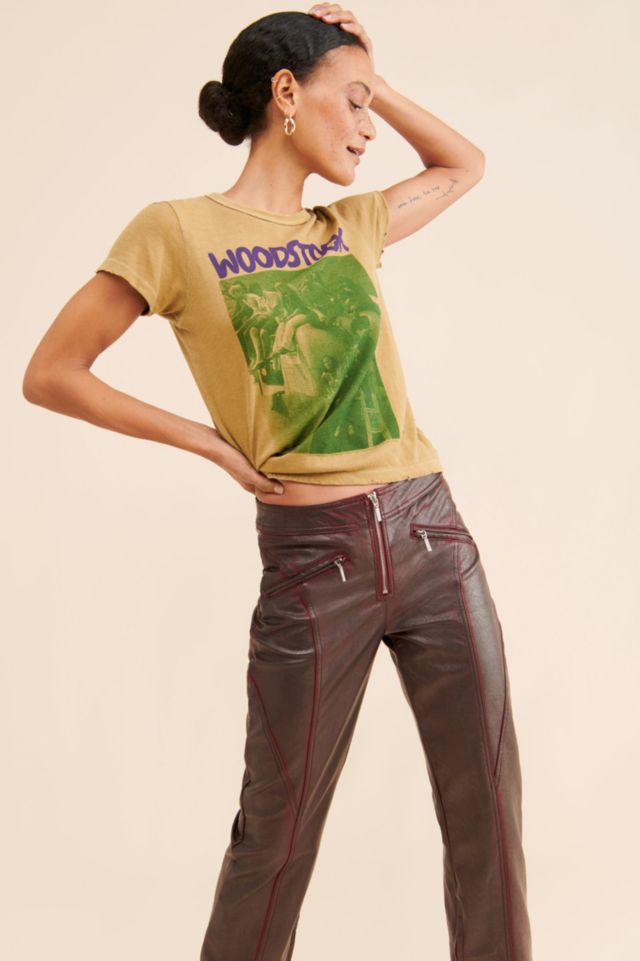 Olivia Vegan Leather Zipper Pants #3