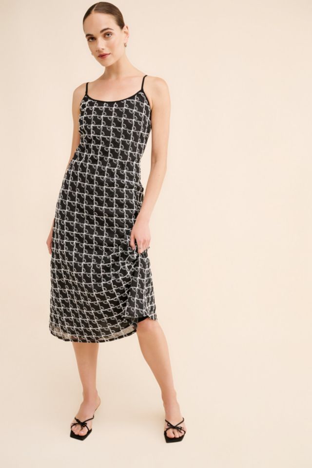 Lisa Says Gah Sofia Bow Sheer Party Midi Dress #3