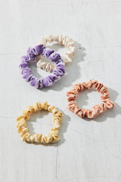 Velvet Leopard Hair Scrunchie Set