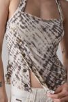 UO Lizzy Asymmetrical Snap Cropped Halter Top