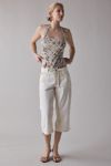 UO Lizzy Asymmetrical Snap Cropped Halter Top