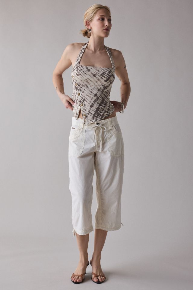 UO Lizzy Asymmetrical Snap Cropped Halter Top #2