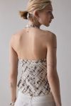 UO Lizzy Asymmetrical Snap Cropped Halter Top