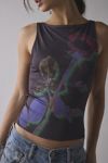 UO Mercedes X-Ray Rose Graphic Boatneck Tank Top