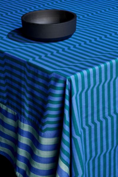 Tortuga Forma Reversible Patterned Tablecloth In Marine At Urban Outfitters In Blue