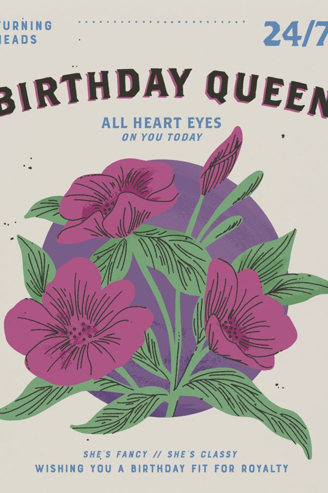 Red Cap Birthday Queen Greeting Card #1