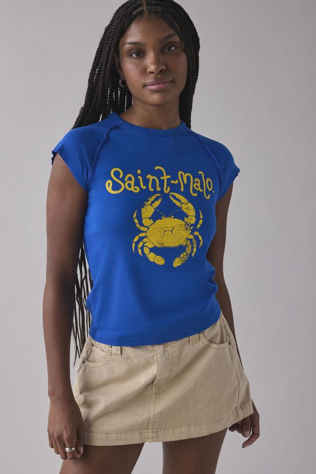 Saint Malo Graphic Seamed Raglan Baby Tee #1