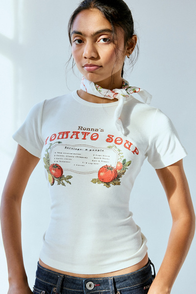 Nonna's Tomato Soup Recipe Graphic Baby Tee | Urban Outfitters