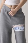 Boys Lie License Plate Wide Leg Sweatpant