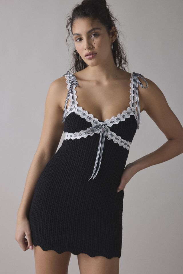 For Love & Lemons Becka Knit Bodycon Mini Dress #1