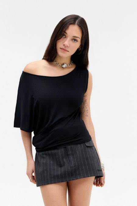 Terry Off Shoulder Top/Skort Set Terry Off Shoulder Top/Skort Set