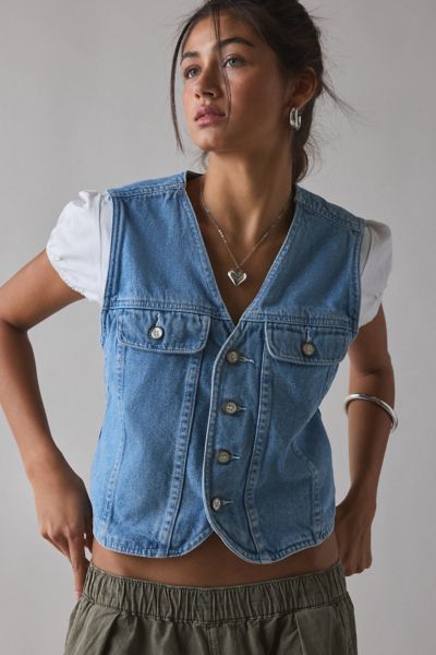 Vintage 90s Dark Red Patterned Zip-Up Fleece Vest | Urban
