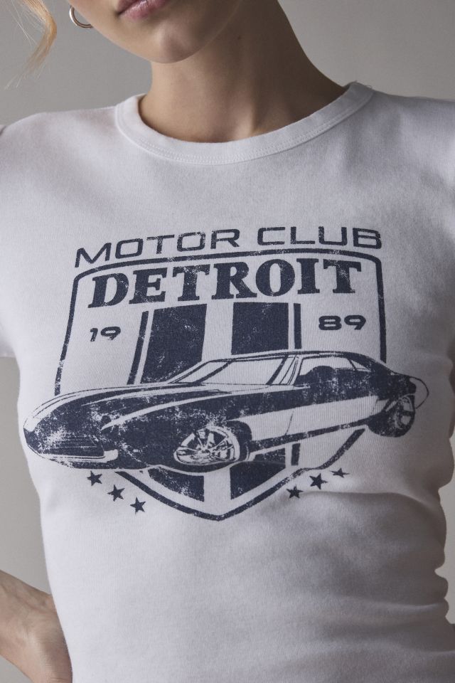 Detroit Motor Club Graphic Baby Tee #1
