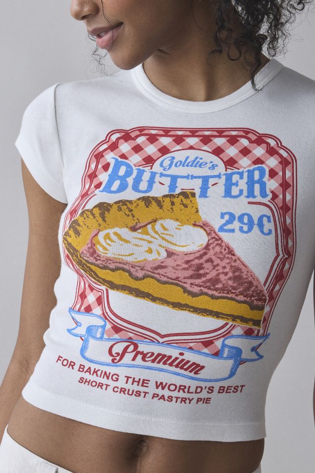 Goldie's Butter Graphic Fitted Baby Tee | Urban Outfitters