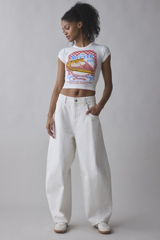 ★ GLOWNY★ G BABY TEE BUTTER GY25CSTS0010YW G BABY TEE (BUTTER) - GLOWNY