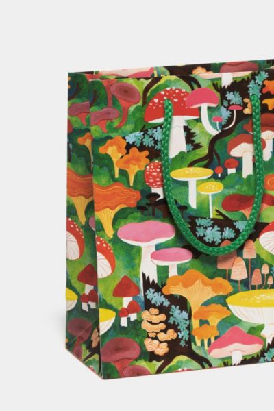 Red Cap Woodland Mushroom Holiday Gift Bag