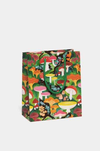 Red Cap Woodland Mushroom Holiday Gift Bag