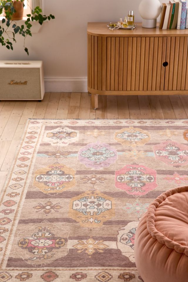 Lorna Oushak Printed Chenille Rug #1