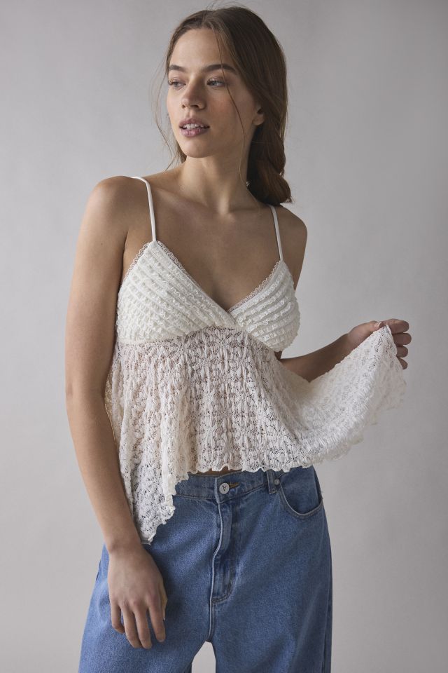 Kimchi Blue My Love Lace Hanky Hem Babydoll Tank Top #3