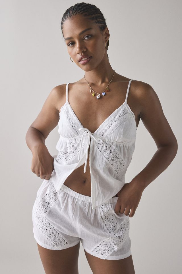 Kimchi Blue Stacia Embroidered Mesh Tank Top