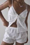 Out From Under Virginia Lace-Trim Cotton Babydoll Cami + Micro Short Set