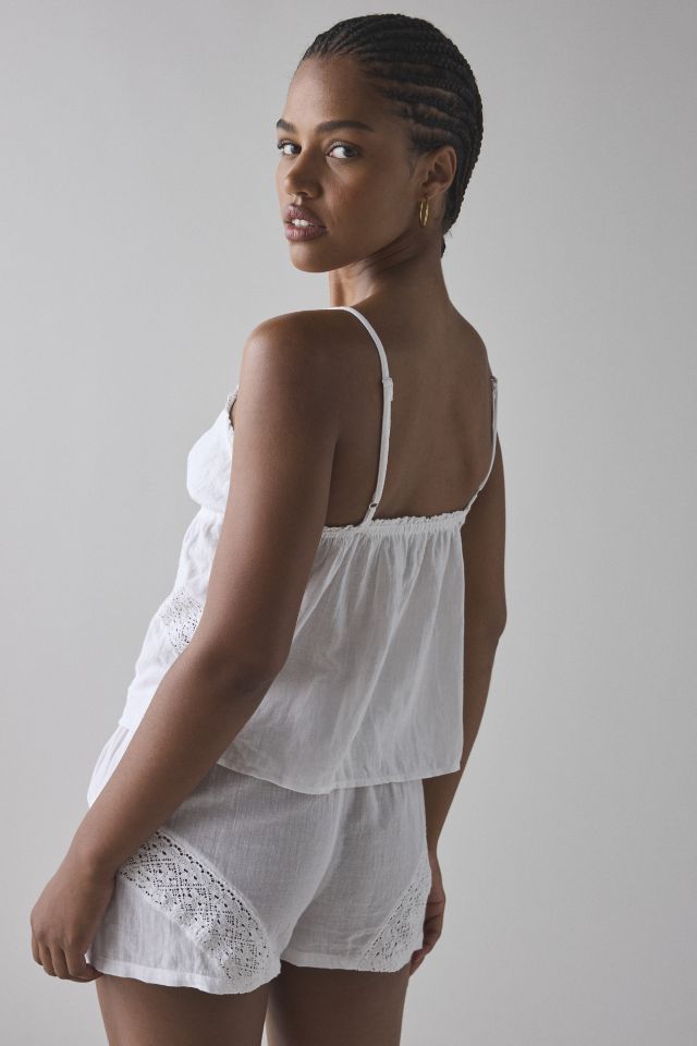 Kimchi Blue Stacia Embroidered Mesh Tank Top