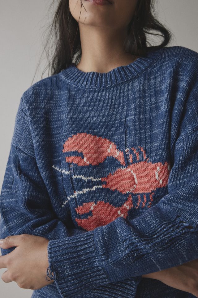 BDG Kurt Lobster Graphic Distressed Sweater #3