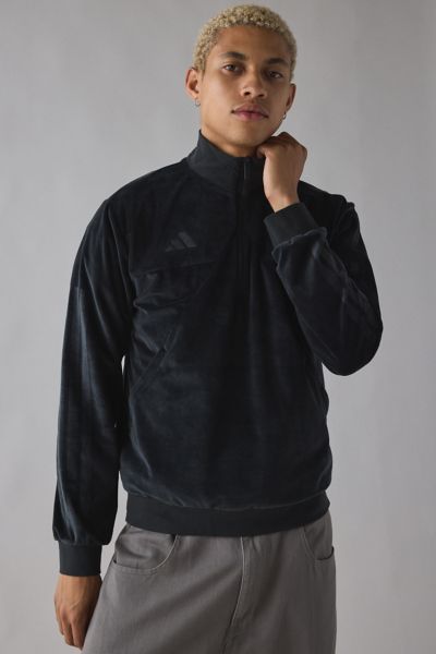 adidas House Of Tiro Velour Mock Neck Sweatshirt