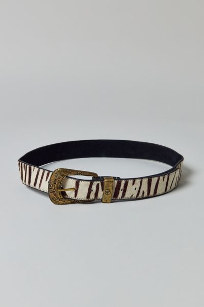 Urban Outfitters Zebra Pattern Belt In Zebra, Men's At  In Zebra