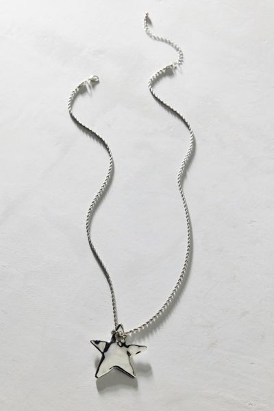 Urban Outfitters Milan Metal Pendant Necklace In Silver Star, Women's At