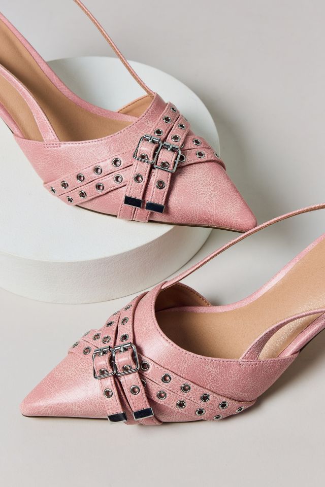 UO Wren Buckle Sling Back Kitten Heel #1