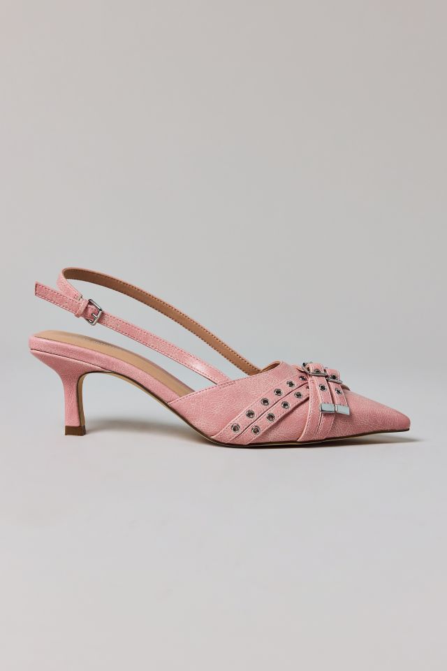 UO Wren Buckle Sling Back Kitten Heel #2
