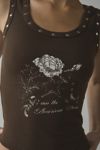 Motel Daxio American Dream Graphic Studded Tank Top