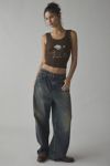 Motel Daxio American Dream Graphic Studded Tank Top