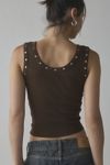 Motel Daxio American Dream Graphic Studded Tank Top