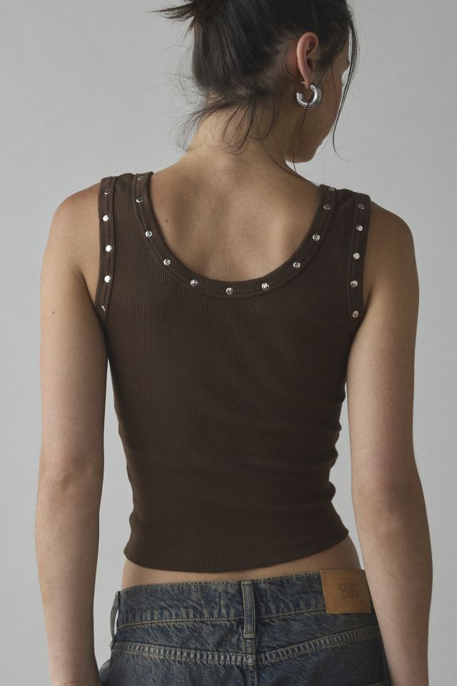 Motel Daxio American Dream Graphic Studded Tank Top #3