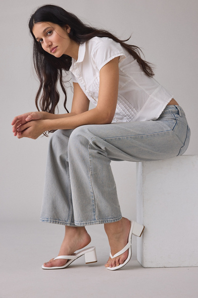 Urban Outfitters UO Katie Block Heel Sandal in White, Women’s at Urban Outfitters