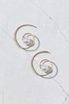 Swirly Pearl Hoop Earring