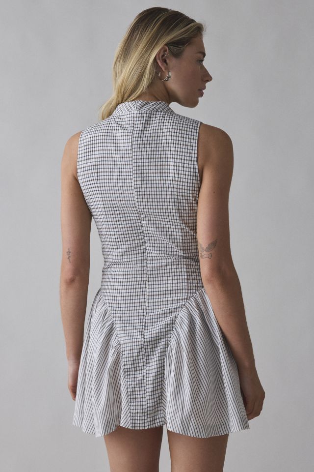Another Girl Check High Neck Mini Dress #3