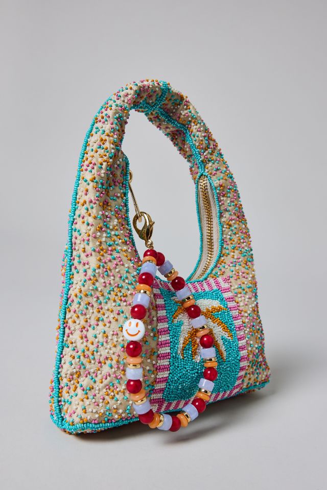 Kimchi Blue Palm Tree Beaded Mini Bag