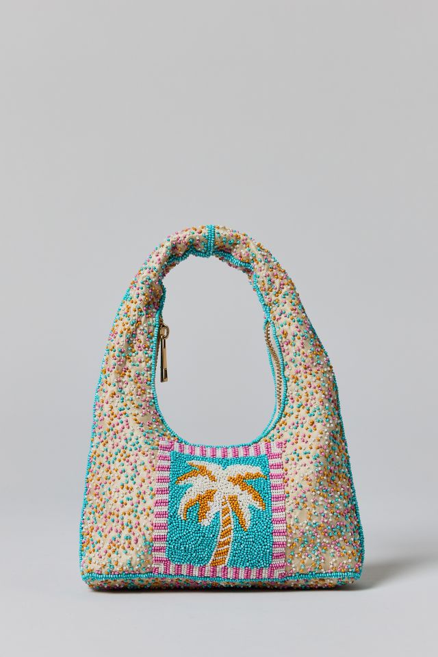 Kimchi Blue Palm Tree Beaded Mini Bag